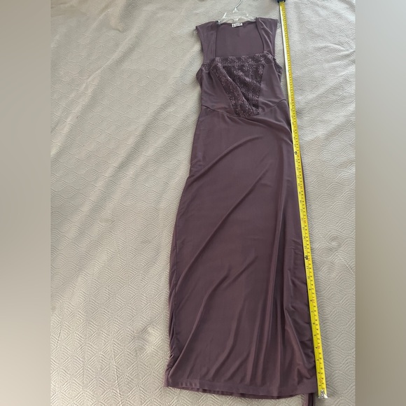 🆕 Free People corset mesh midi convertible dress in chocolate size X small - Picture 7 of 12